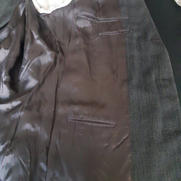 Trussardi Satoriale SZ 42 Grey 3 Button Men's Wool Sport Jacket Blazer - Picture 6 of 15